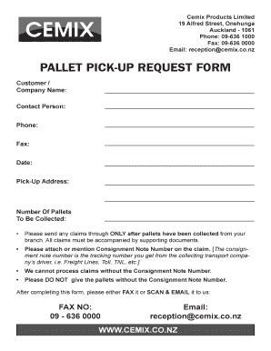 Large Item Pickup Request Form .